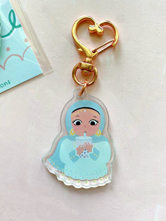 Acrylic Keychain - It's Boba Time