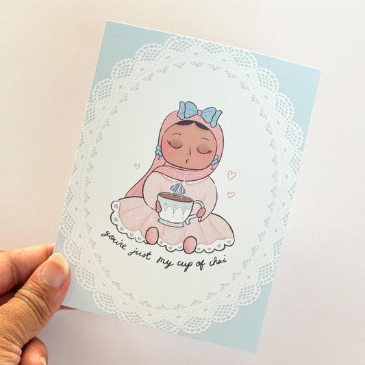 Card - You're just my cup of chai (girl)