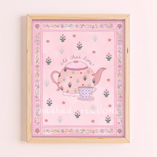 Print - It's Chai Time 8x10" Mughal Inspired