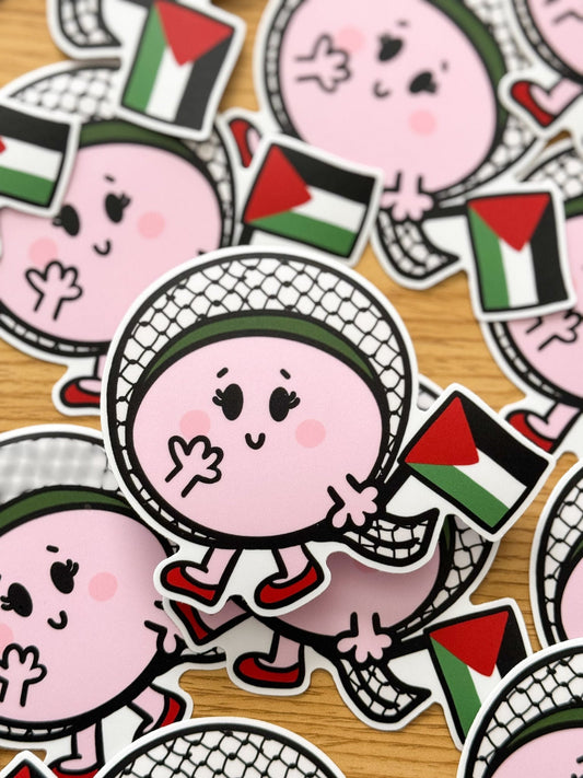 Bumper Sticker - Little Miss Free Palestine - 100% of profits go to Palestine