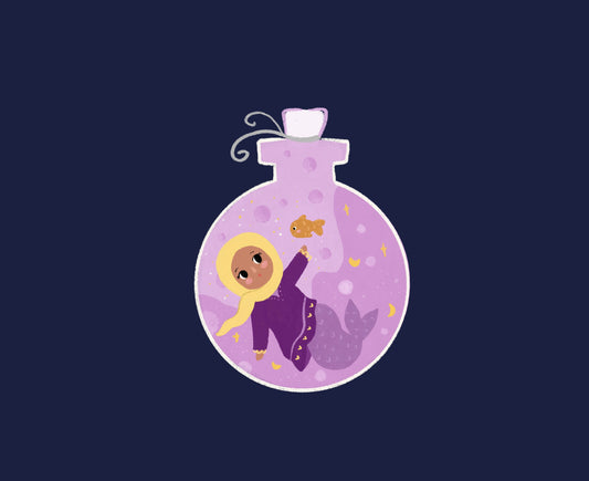Muslim/Hijabi Mermaid Sticker Muslim | Islamic Stickers | Islamic Gifts | Muslim Gifts | Eid Gifts | Gifts for Muslim Girls