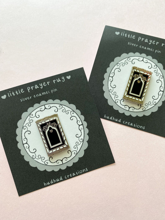 Enamel Pin- Little Prayer Rug (Silver)