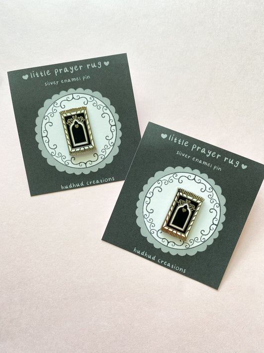 Enamel Pin- Little Prayer Rug (Silver)