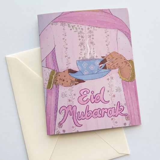 Card - Eid Mubarak - Henna & Chai
