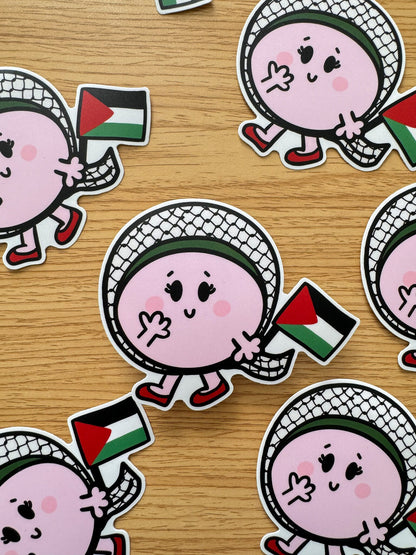 Bumper Sticker - Little Miss Free Palestine - 100% of profits go to Palestine