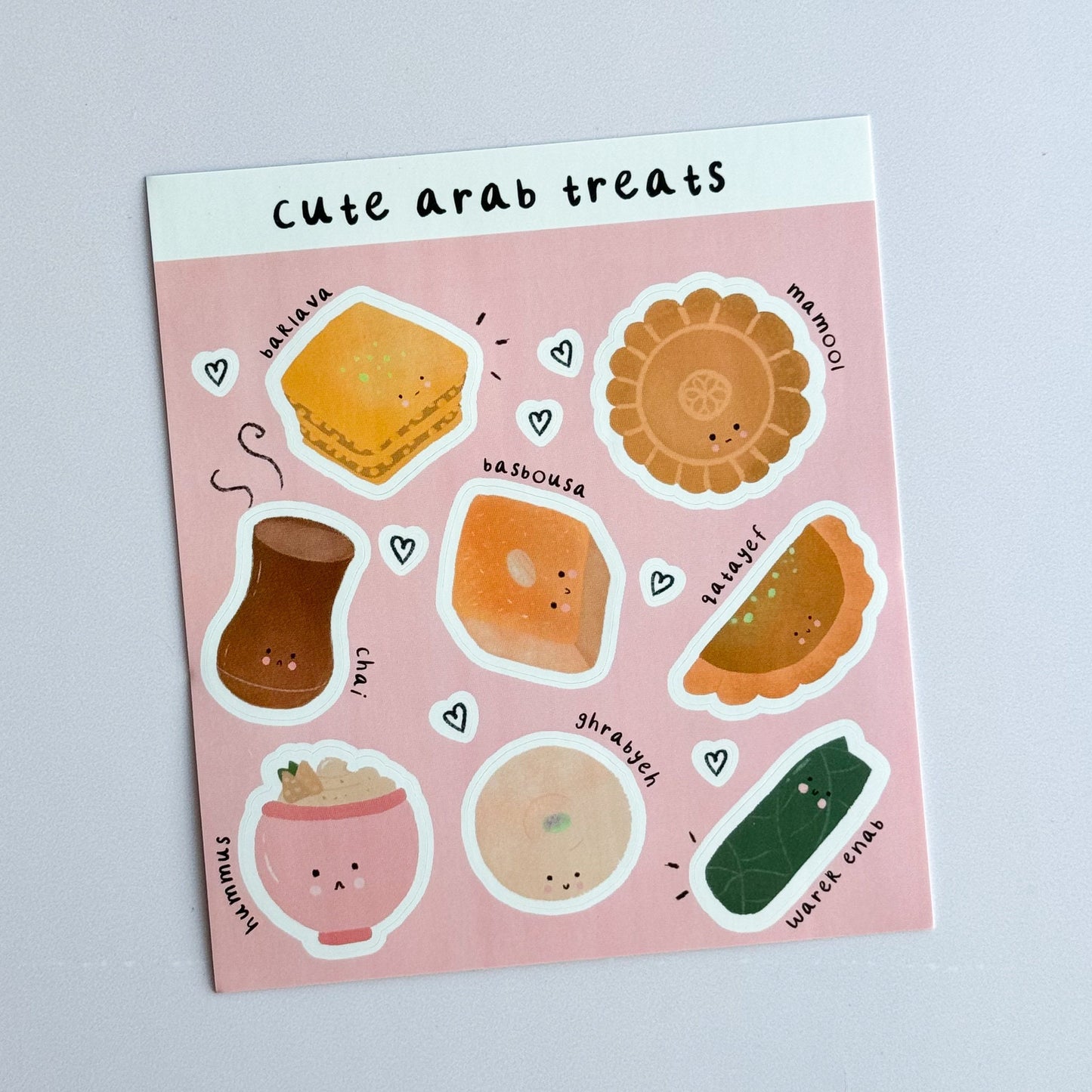 Sticker Sheet - Cute Arab Foods