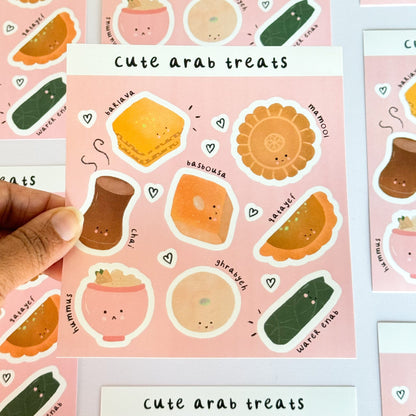 Sticker Sheet - Cute Arab Foods