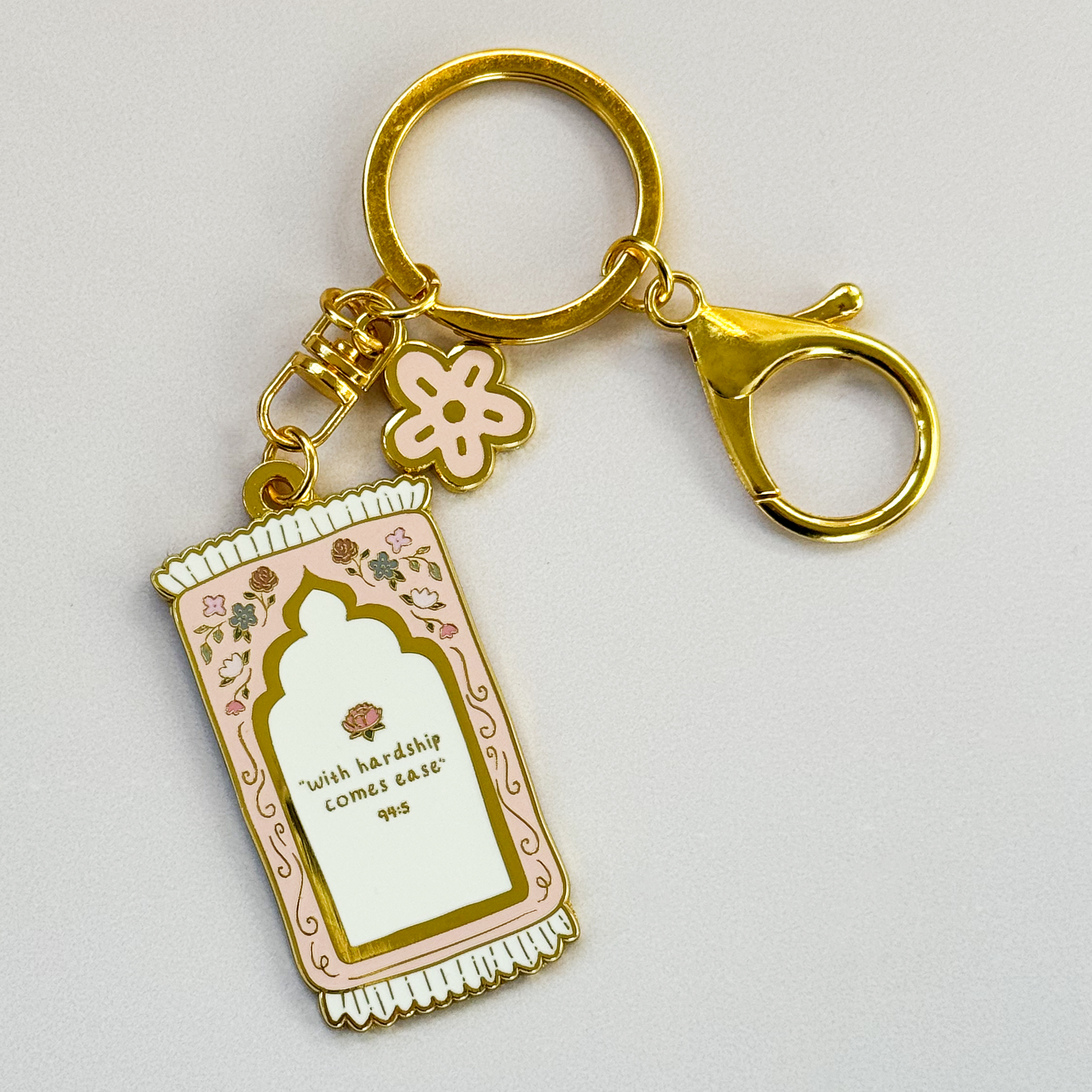 Keychain - With Hardship Comes Ease – HudhudCreations
