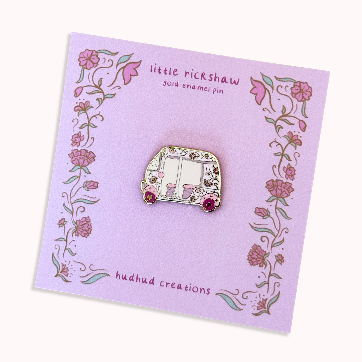 Enamel Pin - Little Rickshaw (Pink)