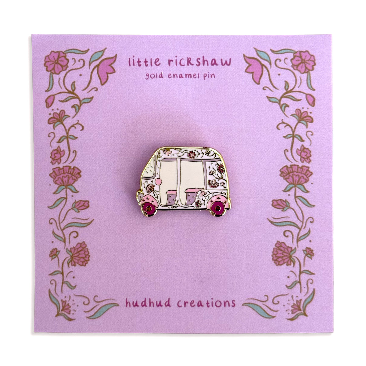 Enamel Pin - Little Rickshaw (Pink)