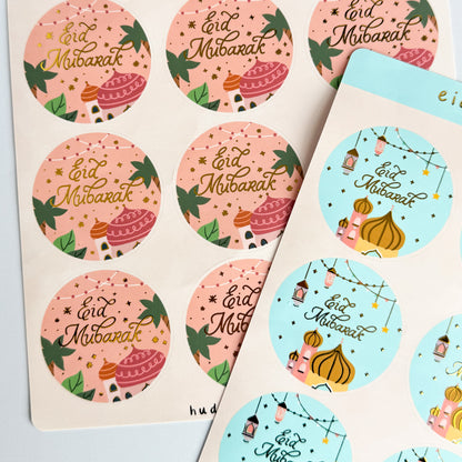 Sticker Sheet - Eid Mubarak Stickers