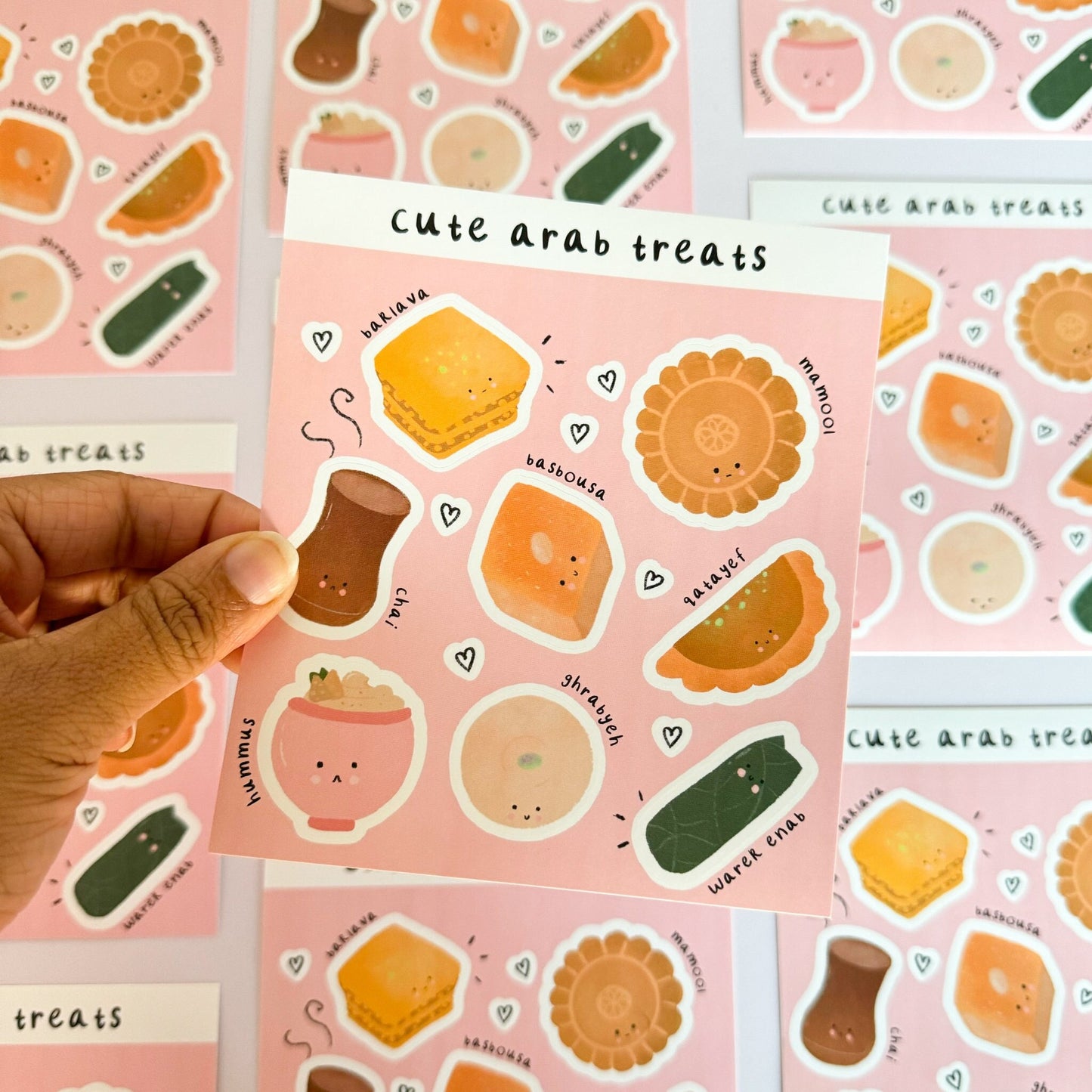 Sticker Sheet - Cute Arab Foods