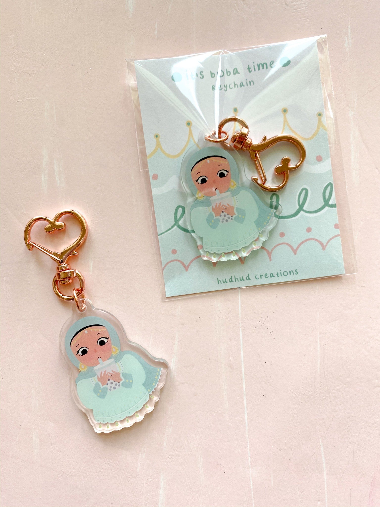 Acrylic Keychain - It's Boba Time