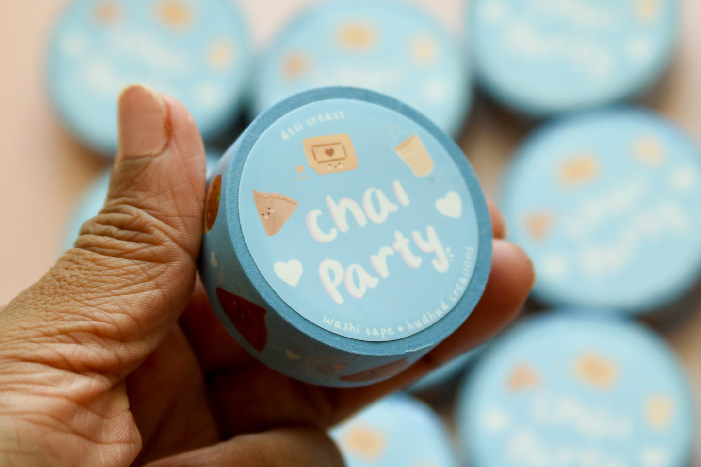 Washi Tape - Chai Party, Cute Desi & Arab Treats Washi Tape