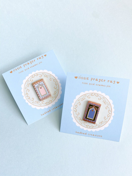 Enamel Pin - Little Prayer Rug (Blue & Pink)