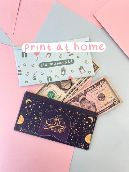 Digital Download - Eid Money Envelope Printable, Eidi Envelope Printable, Eid Money Gift Envelope, Cute Eid Printable