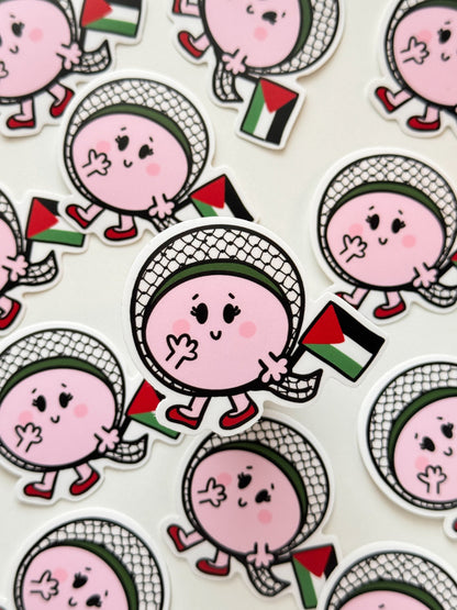 Sticker - Little Miss Free Palestine Sticker - 100% of profits go to Palestine