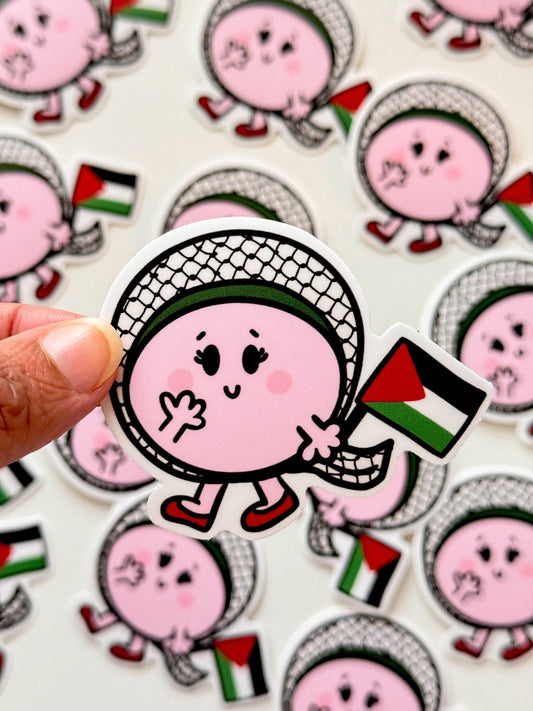 Sticker - Little Miss Free Palestine Sticker - 100% of profits go to Palestine