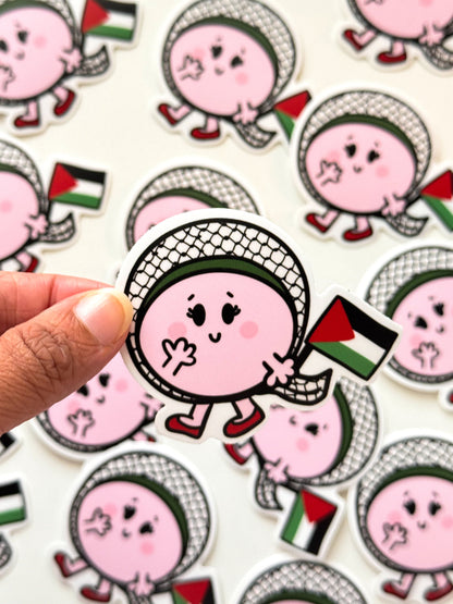 Sticker - Little Miss Free Palestine Sticker - 100% of profits go to Palestine