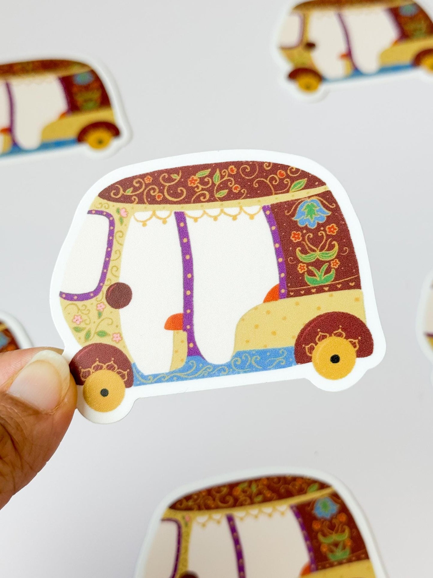 Sticker - Flowered Rickshaw Sticker