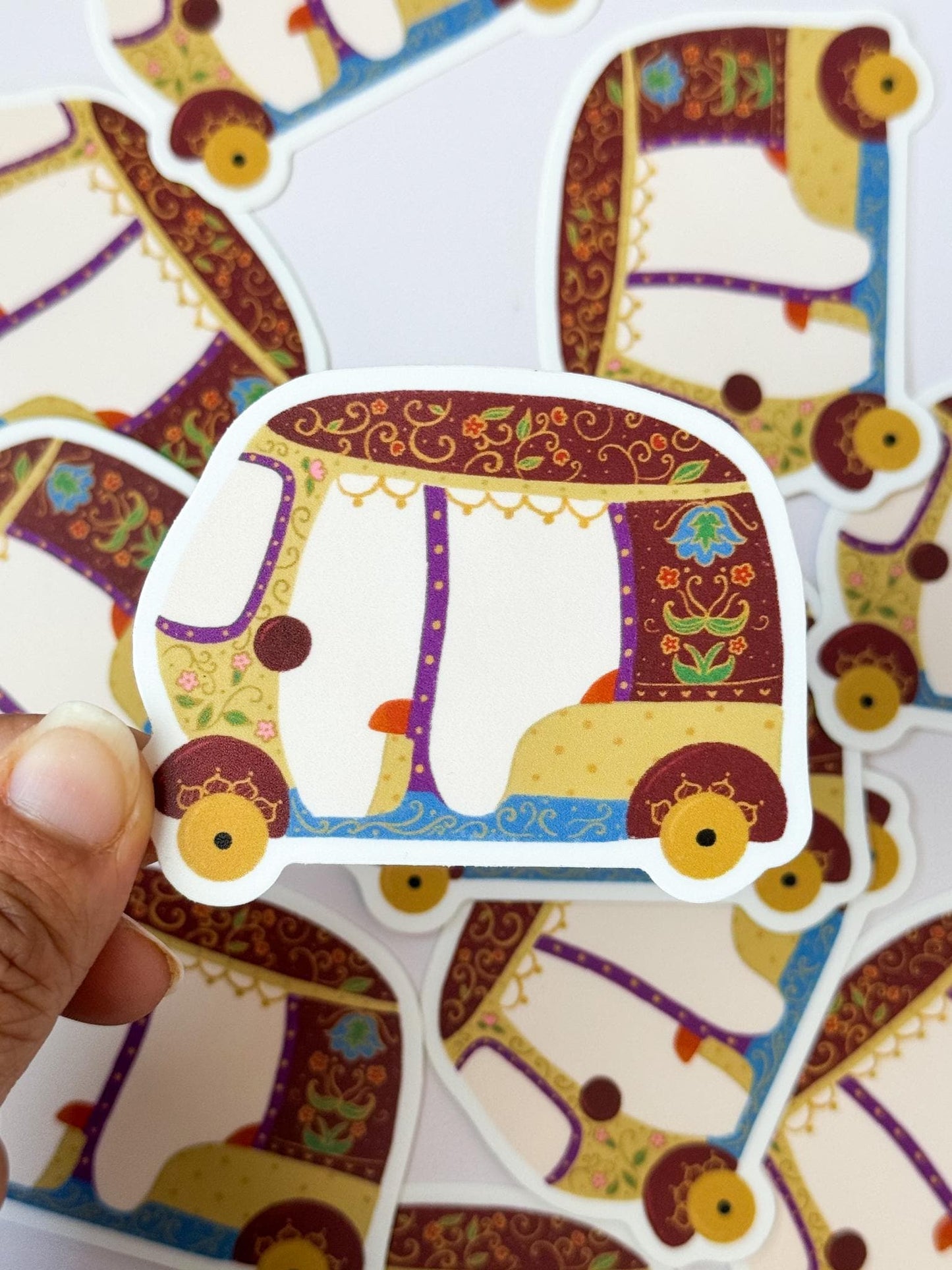 Sticker - Flowered Rickshaw Sticker