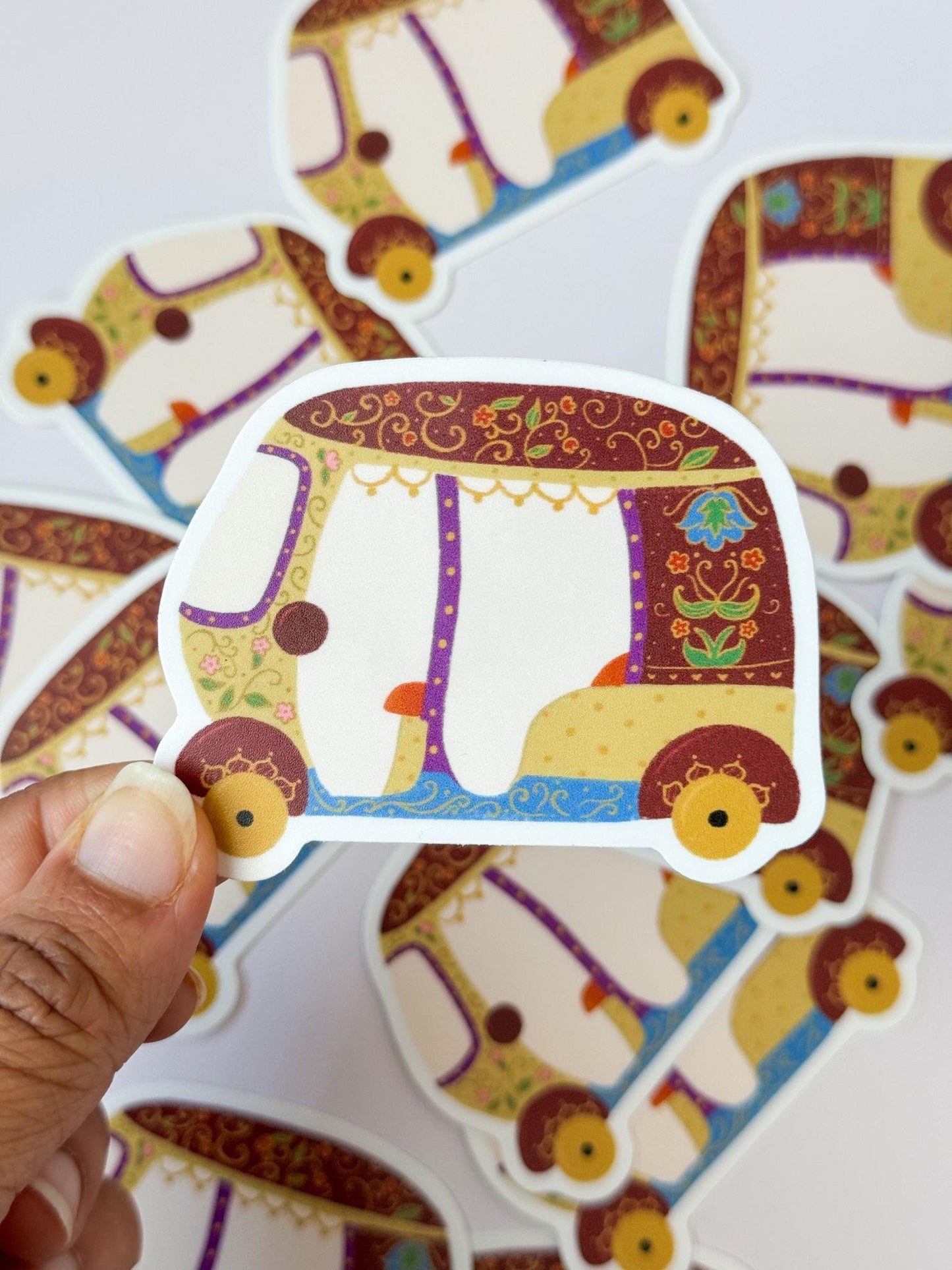 Sticker - Flowered Rickshaw Sticker