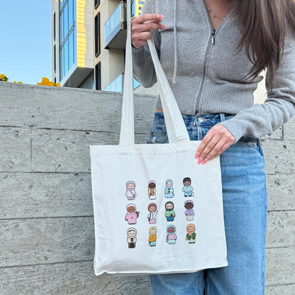 Tote Bag - OOTD "Outfit of the Day" Cute Diverse Hijabi Outfit Tote Bag