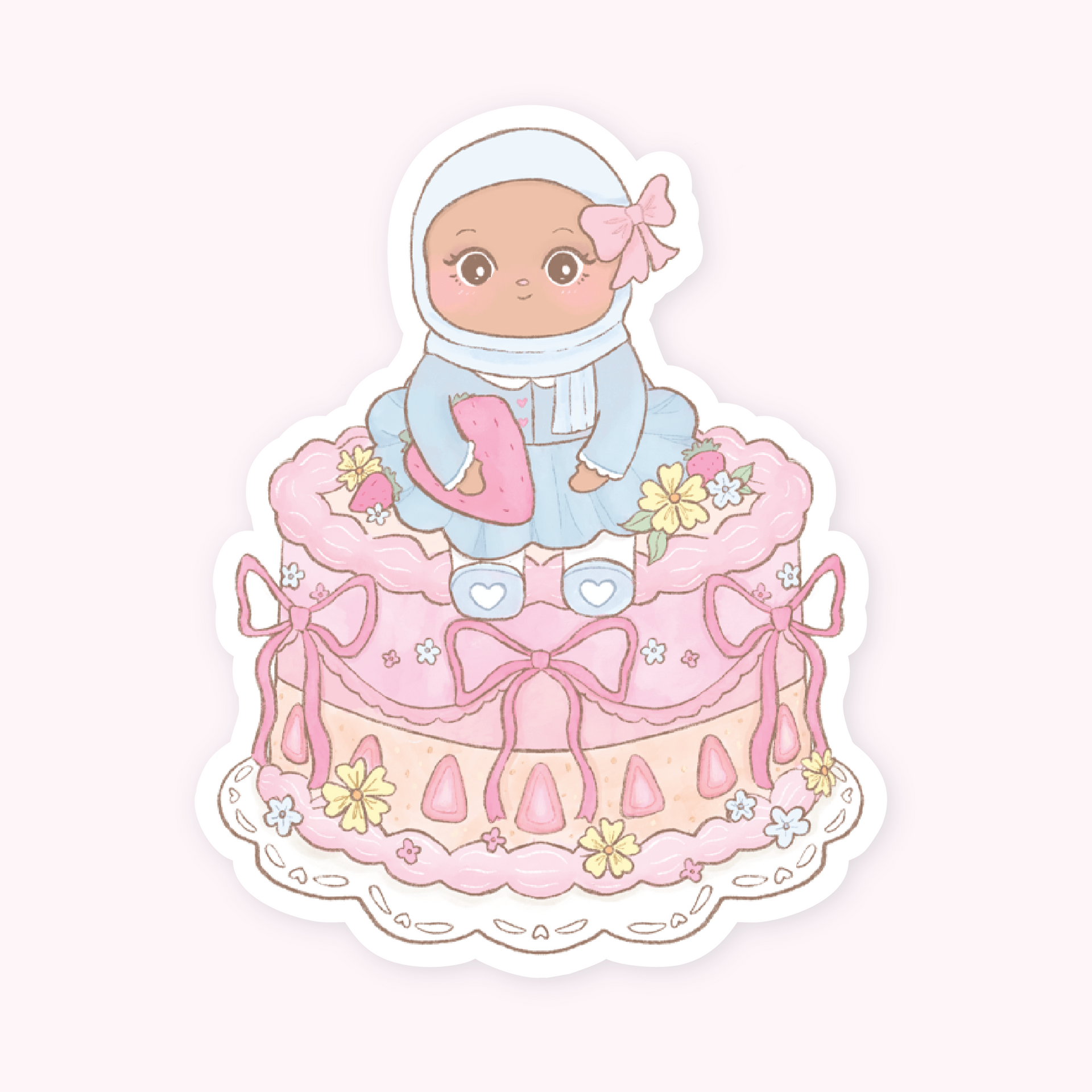 Sticker - Strawberry Cake Hijabi